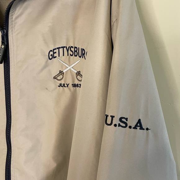 BEACON POINT “GETTYSBURG” LIGHTWEIGHT GOLF JACKET Size XL Tan with Blac… - Picture 11 of 15